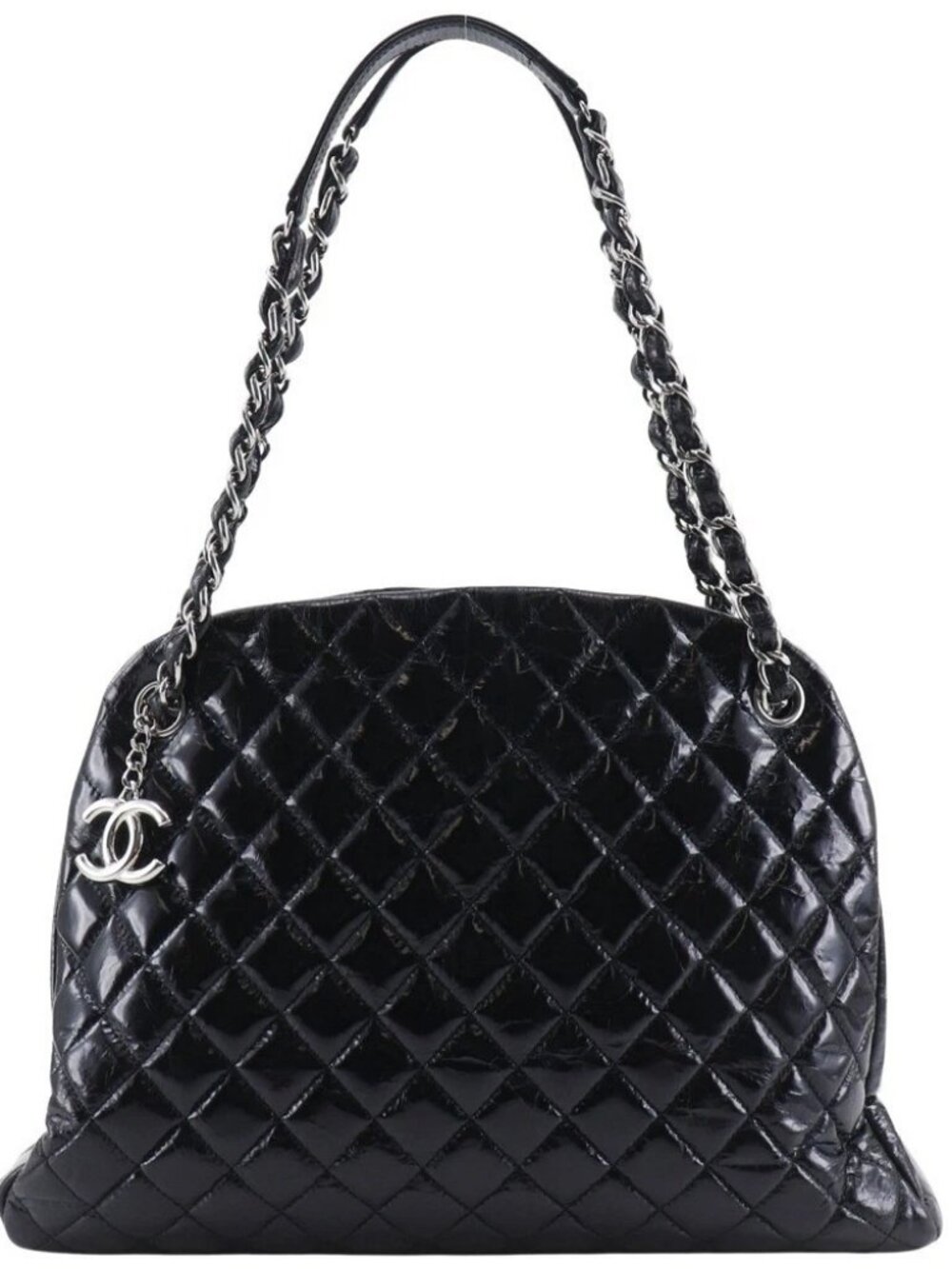 CHANEL Mademoiselle Bowling Bag Tote Bag A50558 Matelasse Chain Tote